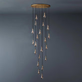 Raindrop Round Long High Ceiling Chandelier 47''